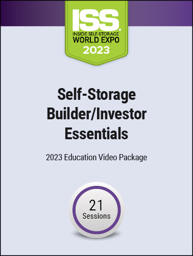 Self-Storage Builder/Investor Essentials 2023 Education Video Package